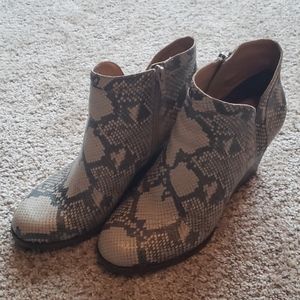 Lucky Brand wedge booties, size 9.5